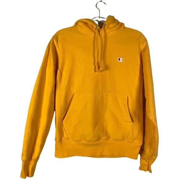 Champion‎ Reverse Weave Yellow Hoodie - Picture 2 of 5